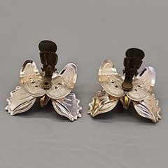 Vintage Flower Brooch Earrings Set Orchid Sugared Clip On Cream Gold Tone