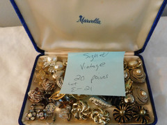Vintage Earrings Lot Trifari Richelieu Napier Roman Marvella Lisner 1928 Capri
