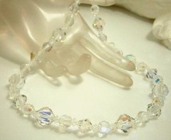 Gorgeous Vintage 1950’s Aurora Crystal Necklace-Great Sparkle! 836je