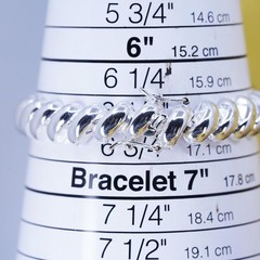 6.5” 10mm, Vintage Italian sterling silver link bracelet, 925 San Marco chain