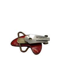 MATISSE 1950’s Vintage Red White Enamel Copper Earring & Brooch Parts Lot Of 2