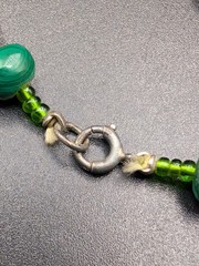 Vintage Malachite Graduated Beads Necklace