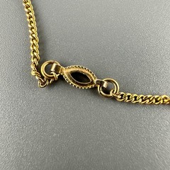 Vintage Eagle Pendant Necklace Gold Tone Figural Bird Signed 18″ Chain Box Clasp