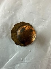 Vtg 1914 Chicago Golden Jubilee Pin Stud Button Red Blue Gold Commemorative