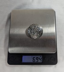 La Esperanza DGS 925 Sterling Silver Aztec Calendar Guad Jal Mex Brooch Pendant