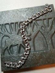Heavy Duty Double Link Sterling Silver Charm Bracelet Chain 7″ 20 grams Unisex