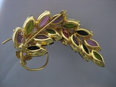VINTAGE JULIANA D&E ENAMEL MULTI COLOR RHINESTONE BROOCH