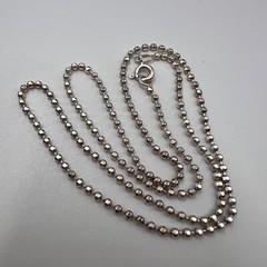 Vintage 925 Sterling Silver 15.7″ Ball Chain Necklace 3.56g Adult Unisex Gift