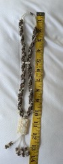 Vintage 70s Boho Real Small Sea Shell Brown Cream Strand Necklace Beachy Coastal