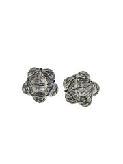 Vintage Strung Crystal Bead Cluster Clip Earrings