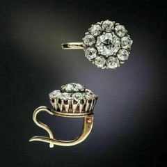 Art Deco Vintage 4.2Ct Round Cut Diamond Drop/Dangle 14K Yellow Gold FN Earrings