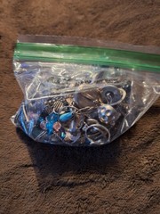 Large 1/2 Pound Collection Of Vintage Silver Toned Jewelry Pieces Poss. Sterling