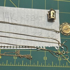 Vtg 41.11 Grams 41g 10k 14k 585 18k Mix Lot Necklaces Pendants Charms Ring