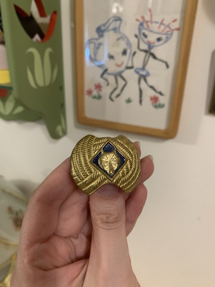 1970’s Boy Scouts Eagle Cub Neckerchief BSA Tie Scarf Slide