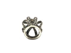 Vtg Sterling Silver Royal Cage Crown King Queen Bracelet Charm Pendant