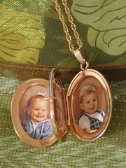 Vintage C. Co. 1/20 12K GF Storybook Locket with 14k GF Chain Stamped