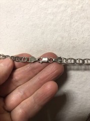 3?. Vintage Sterling 925 Anchor Mariner link Chain Necklace Italy 20″, 15.3g