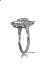 Lab-Created 3CT Round Cut Diamond Antique Vintage Wedding Ring 14K White Gold FN