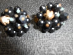 vintage necklace and clip and screw-on earrings of various colors