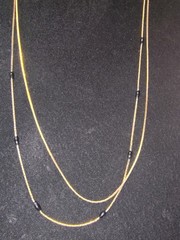 Vintage Medici Signed Beaded Chain Necklace Gold Tone Spring Ring Closure 18″