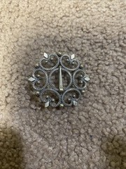Norsk Bunadsolv: Traditional Norwegian Silver Broach “Bunad Silver”