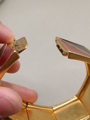 as is Vintage YSL Yves Saint Laurent Enamel Cuff Bracelet 6.7″