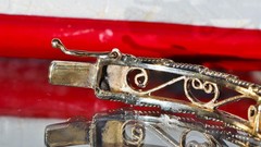 14k y/gold bracelet 5.50ct natural opal diamond 7.0″ bangle antique 25.90g N3216
