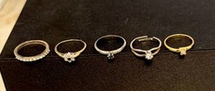 Vintage Rings sizes vary from 3 to 7 Lot Of 5