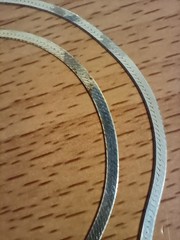 Vintage 925 Italy Sterling Silver 2.5 mm Herringbone Link Necklace 22 in