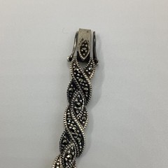Vintage 7.5” Sterling Silver W/ Marcasite Bracelet Signed TK 925 Weighs 0.519oz