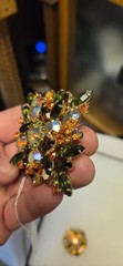 Juliana Delizza & Elster open-work floral brooch Vintage
