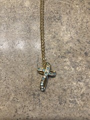 Grandma Estate 595 Gold Cross 18”Necklace