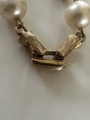 Vintage Trifari Necklace Lot 2 – Faux Jade Carved Bead Pearl & Bow Enamel Tassel