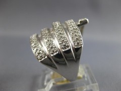 LARGE 1.52CT DIAMOND 14KT WHITE GOLD ROUND & BAGUETTE MULTI ROW ANNIVERSARY RING