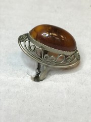 Natural OLD Antique BUTTERSCOTCH Baltic Amber Stone Ring 4,9 gr