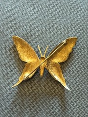 Vintage Lot of 4 Jomaz Joseph Mazer Brooches 3 Butterflies & 1 Pear
