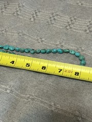 Vintage Natural Blue Turquoise Stone Sterling Necklace 16in 29.6g