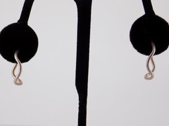 Vintage 950 Sterling Silver Wobble Hoop Earring 3.3g 7/8 Inch