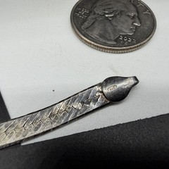 Nice Vintage Italy Sterling Silver Herringbone 5.2mm Chain 7.25″ Bracelet 6.8g