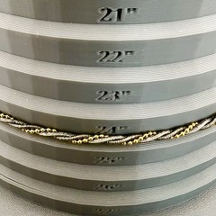 Napier Necklace Twisted Two Tone Multi Strand Silver Gold Tone Signed 24” READ