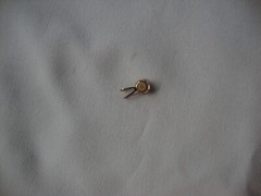 VINTAGE 1970-80s CHILD’S 5MM CLEAR CUBIC ZIRCONIA 14KT GOLD FILLED PRONG PENDANT