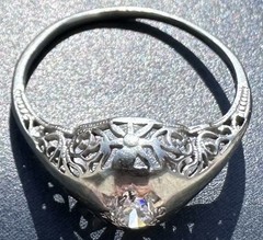 ESTATE ANTIQUE ART DECO OLD CUT DIAMOND RING 18K WHITE GOLD
