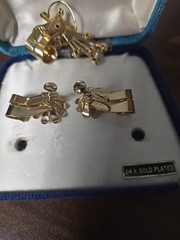 Jo Anne Jewels Of ELEGANCE 24 GOLD PLATED BROOCH ANSEARRINGS