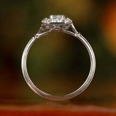 Art Deco 2.30 Ct White Diamond Vintage Engagement Ring 925 Sterling Silver