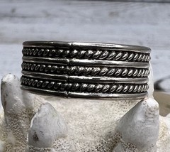 Vtg Twisted Cable Ring Sterling Silver 925 Band Size 11 Men Woman Jewelry 🖤