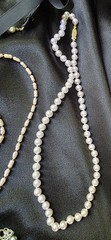 Vintage Collection Of 6 Imitation Pearl Necklaces Various Colors Excellent