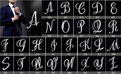 A-Z 26 Letters Pins Brooches Silver Plated Metal Broaches Pins-Clear Crystal …
