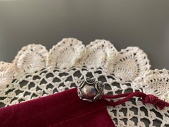 Vintage Beau Sterling Silver Dome Ring | Adjustable Scrollwork Size 7–8 | Gift-R