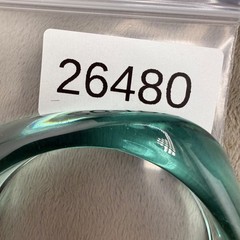 Vintage Aqua Acrylic Bangle Bracelet 8.5”