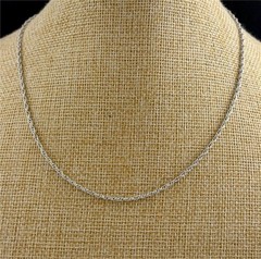 Vintage Sterling Silver 2MM Rope Chain Necklace 16″